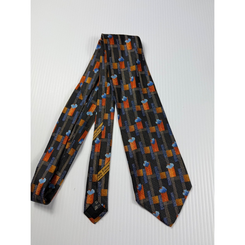 Ermenegildo Zegna Necktie Silk Abstract Pattern‎ Business Career